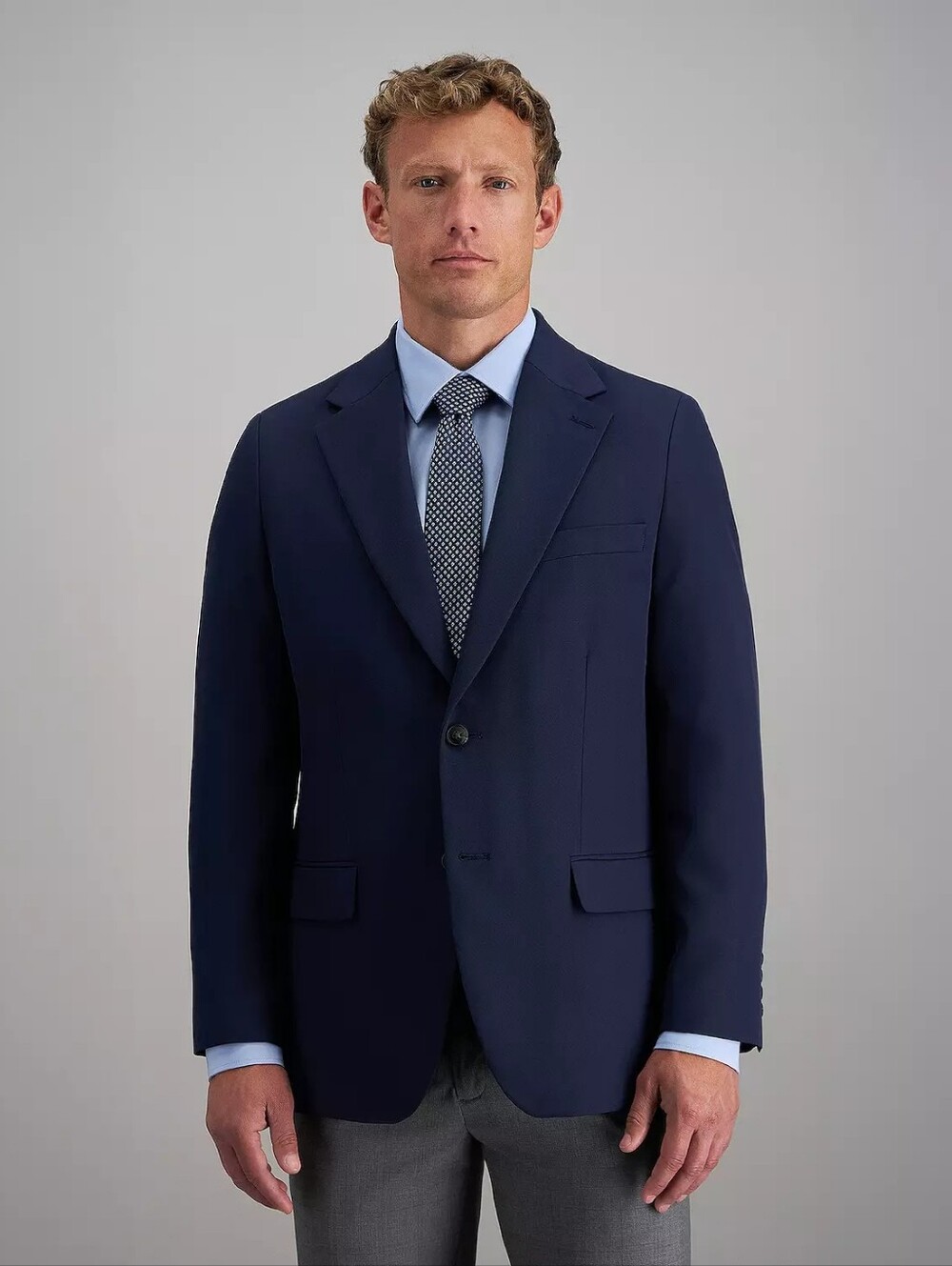 Haggar Men's Navy Sport Coat - Two-Button Blazer